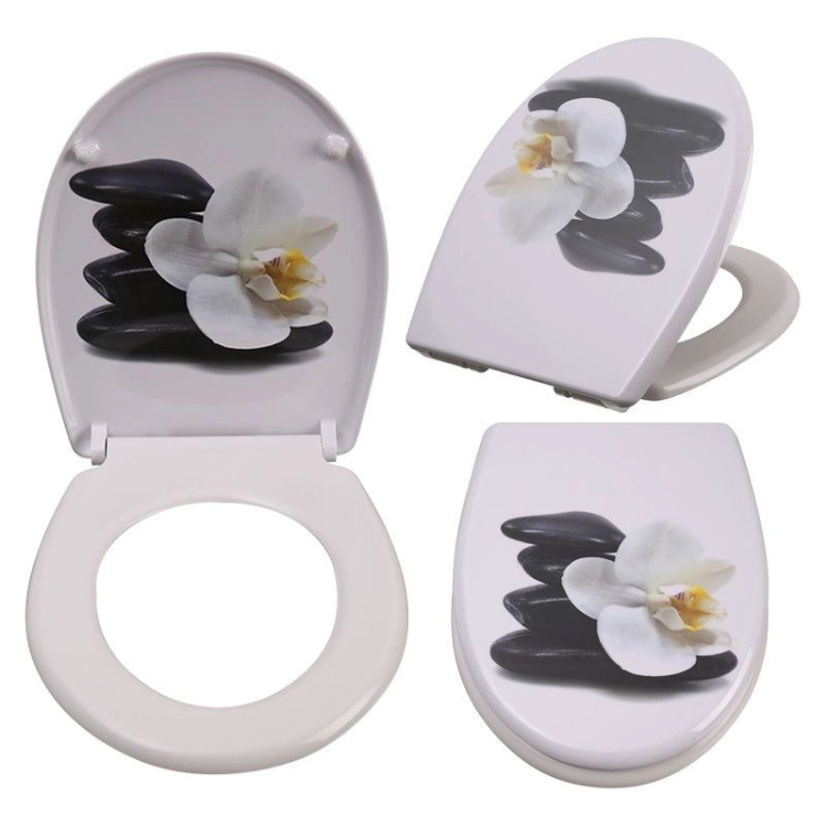 Universal Easy Installation Custom Printed Hinge Toilet Cover Lid UF Bathroom Toilet Seat